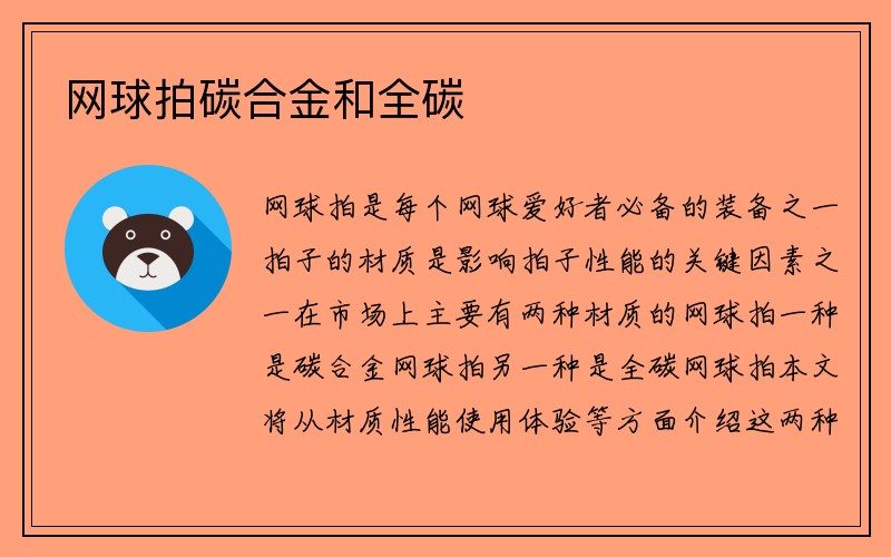 网球拍碳合金和全碳