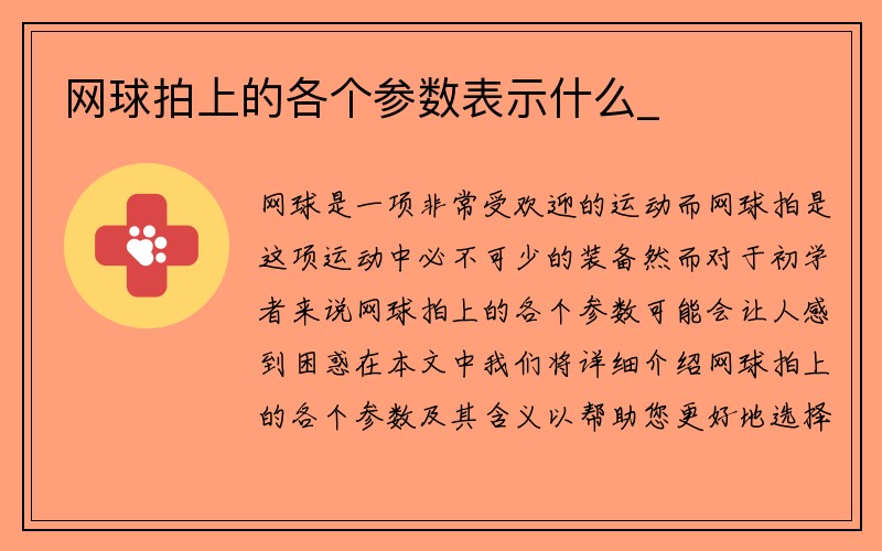 网球拍上的各个参数表示什么_